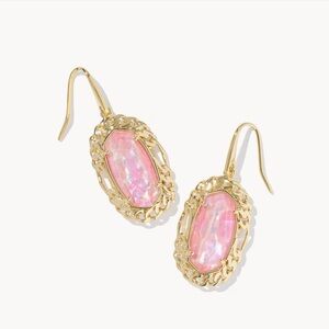 Kendra Scott Dani Gold Figaro and Pink Earrings